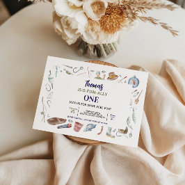 Convites Fishing 1st Birthday Invitation | O-Fish-Ally One
