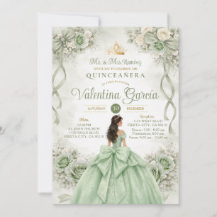 Convites Fita de Arco de Salvia Quinceañera Festa dos XV