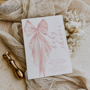 Convites Fita de Cores d'Água Mínimas do Chá de fraldas Ros