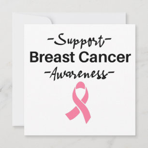 Convites Fita rosa de Suporte à Consciência do Cancer da 