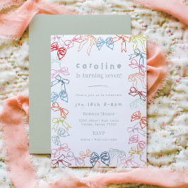 Convites Fitas e Arcos Festa de aniversario de meninas de A