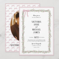 Fitas rosa e Casamento vintage verde