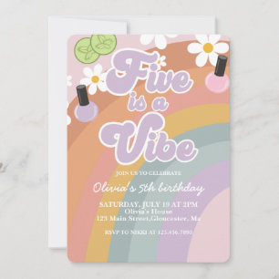 Convites Five é uma vibe Spa Rainbow 5º Aniversário