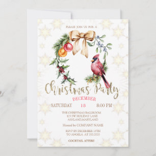 Convites Fla Fla Cardinal Natal Flocos de Neve 