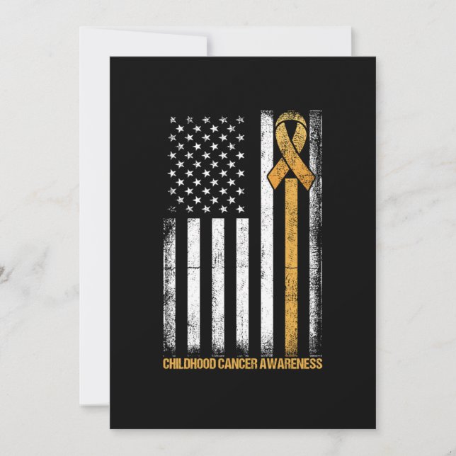 Convites Flag Childhood Cancer Awareness Gift (Frente)