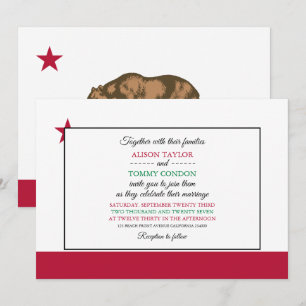 Convites Flag of California, California Wedding