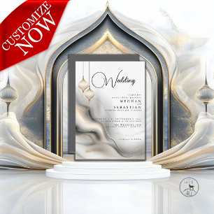 Convites Flair Arábico Exótico e Dourado