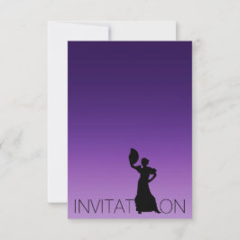 Convites Flamenco Latim Dance Party Purple Lavanda Ombre