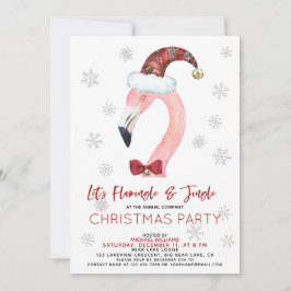 Convites Flamingle & Jingle Papais noeis Flamingo Partido d