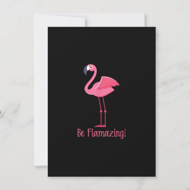 Convites Flamingo Be Flamazing (Frente)