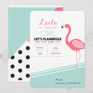 Convites Flamingo Birthday Invite