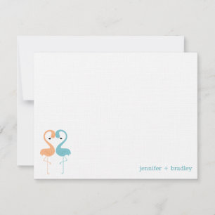 Convites Flamingo Casal Custom Flat - Notas de agradeciment