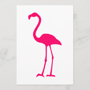 Convites Flamingo cor-de-rosa brilhante