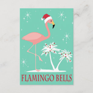 CONVITES FLAMINGO DE NATAL MODERNO VINTAGE