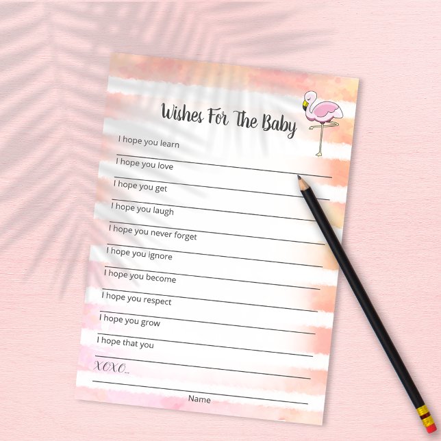 Convites Flamingo Em Corrente Coral Deseja Uma Placa De Chá (Criador carregado)