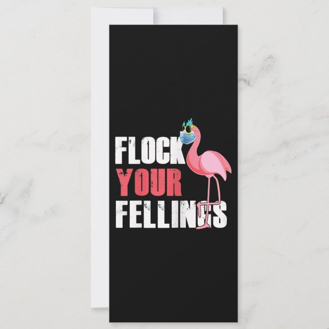 Convites Flamingo Engraçado para Mulheres Flocam Seus Senti (Frente)