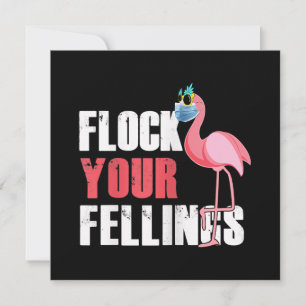 Convites Flamingo Engraçado para Mulheres Fluem Seus Sentim