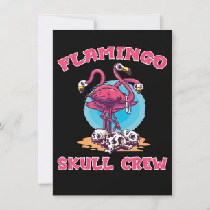 Convites Flamingo   Fantasia de Halloween Flamingo Caveira 