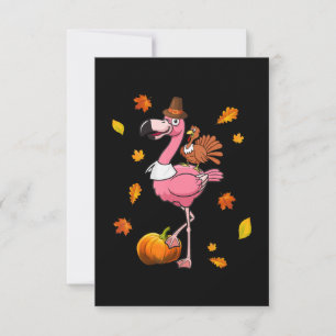 Convites Flamingo   Flamingo Dia de Ação de Graças Hallowee