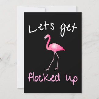 Convites Flamingo| Flamingo - Vamos Ficar Bloqueados