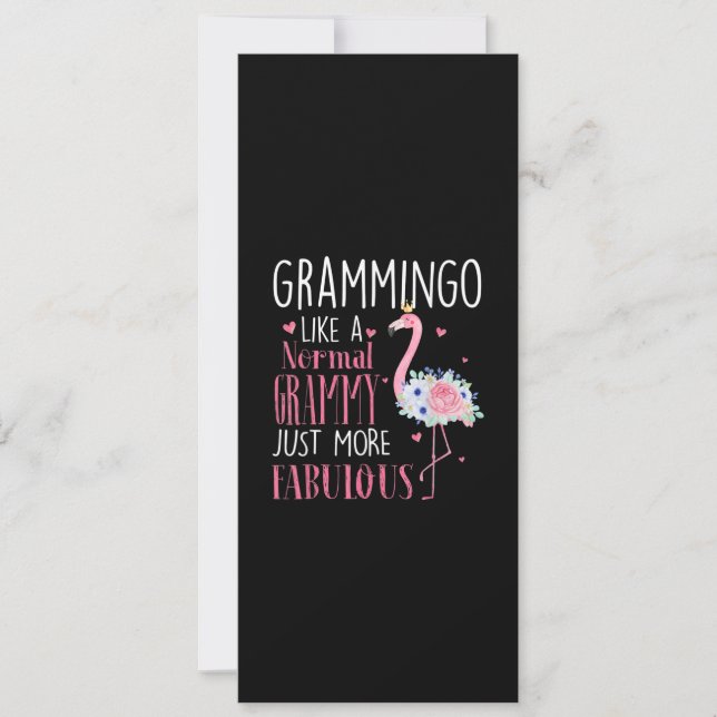 Convites Flamingo Grammingo Como Um Grammy Normal Engraçado (Frente)
