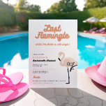 Convites Flamingo Laranja Último Flamingle Bachelorette<br><div class="desc">#zazzlemade</div>