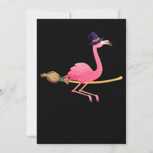 Convites Flamingo Mulheres Bruxa Flamingo Engraçado Hallo