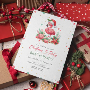 Convites Flamingo Natal em Julho