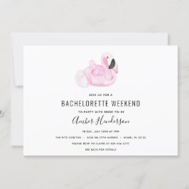 Convites Flamingo Piscina Float Bachelorette Itinerário