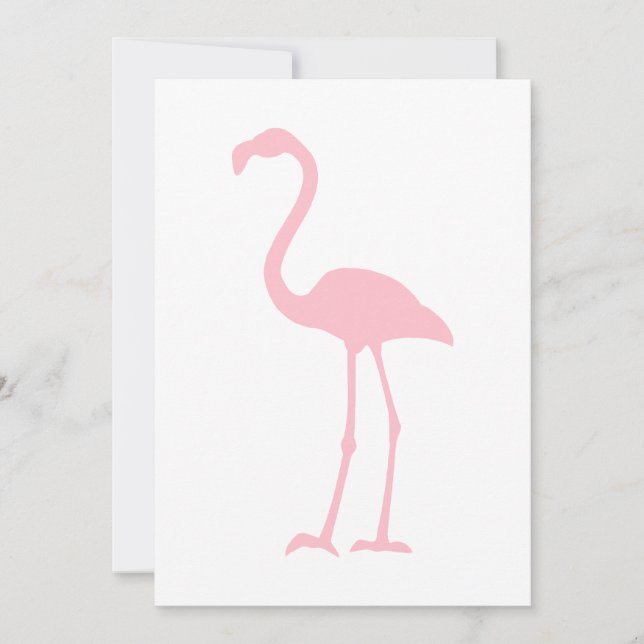 Convites Flamingo Rosa (Frente)
