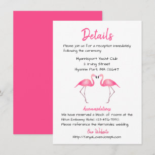 Convites Flamingo Rosa Detalhes do Casamento Tropical Verã