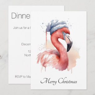 Convites Flamingo Snowbird do Papai Noel, personalizado