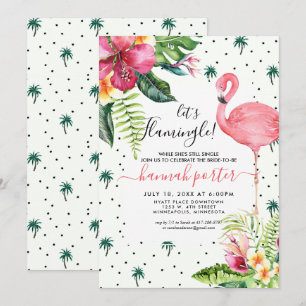 Convites Flamingo Themed Festa de solteira
