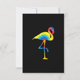 Convites Flamingo Tie Dye Arco-íris Estampa Animal Ave Hipp