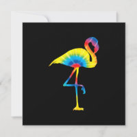 Flamingo Tie Dye Arco-íris Estampa Pássaro Animal