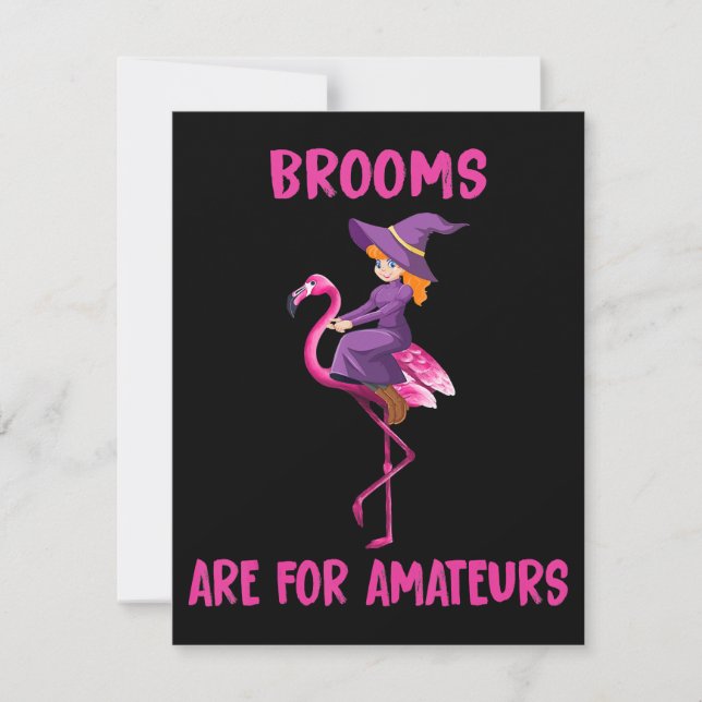 Convites Flamingo| Uísque de Halloween Flamingween (Frente)