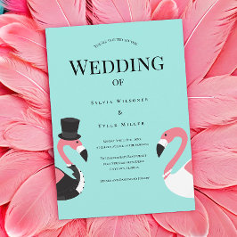 Convites Flamingo Wedding