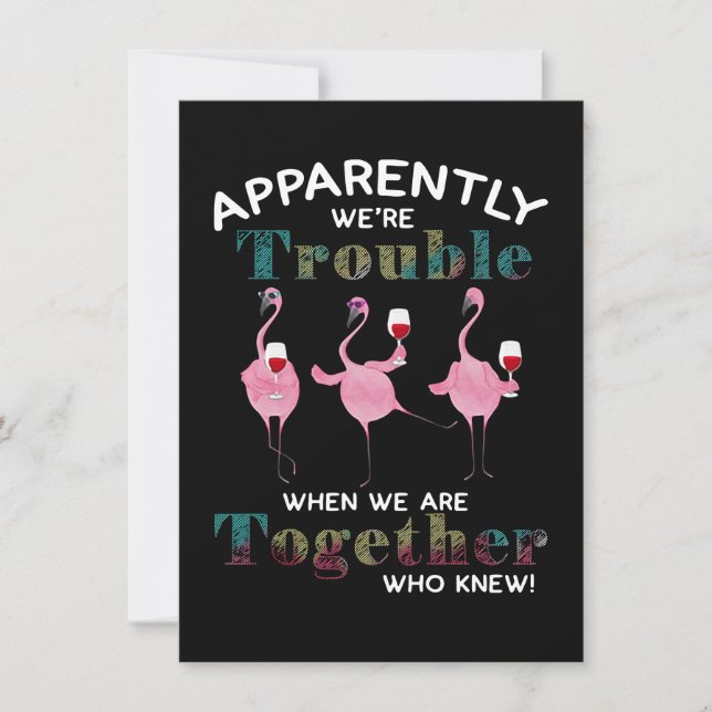 Convites Flamingos| Aparentemente somos Flamingos (Frente)