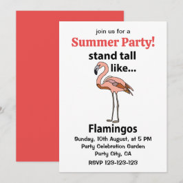 Convites Flamingos São Altos Como Flamingos Flamingo