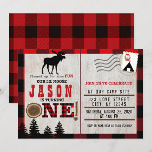 Convites Flanel para um primeiro aniversario divertido