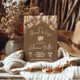 Convites Flannel & Fizz, Xadrez, Chá de panela de Champanhe