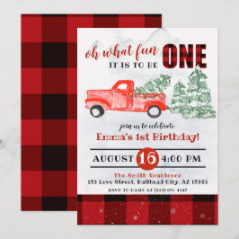 Convites Flannel Oh que graça é ser UM primeiro aniversario