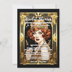 Convites Flapper girl fala a festa formal da fantasia de 19