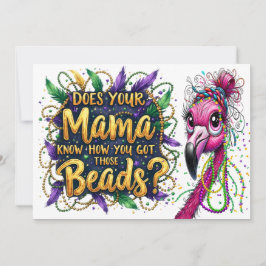 Convites Flavty Flamingo Mardi Gras