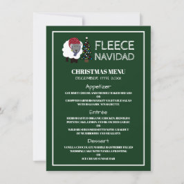 Convites Flece Navidad, Estilo Espanhol Menu de Natal