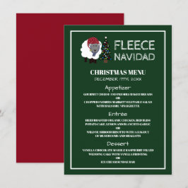 Convites Flece Navidad, Estilo Espanhol Menu de Natal