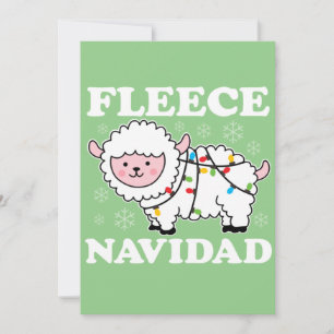 Convites Fleece Navidad Feliz Funny Christmas Kawaii Shep
