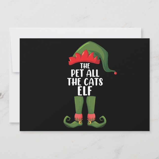 Convites Flerte com Todos os Gatos Elfo Correspondente Famí (Frente)