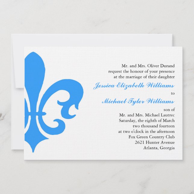Convites Fleur de Lis (Frente)