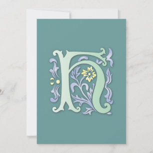 Convites Fleur-de-lis H Monograma